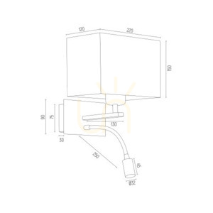 Nástěnná lampa ARGON HILARY bílá chrom E27 IP20 867 small 3