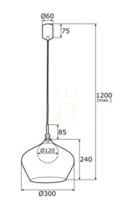 Závěsná lampa ARGON IRUN 4268 bílá sklo mosaz E14 IP20 small 1