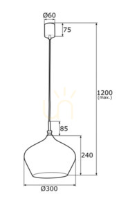 Závěsné svítidlo ARGON IRUN černé E27 IP20 4278 small 1