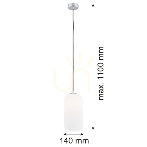 Pohled Závěsné svítidlo ARGON KALIMERA 4038 bílé chrom IP20 Závěsné svítidlo ARGON KALIMERA 4038 bílé chrom IP20