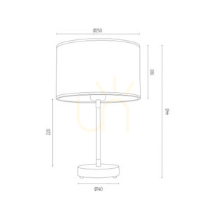 Stolní lampa ARGON KARIN bílá mosaz E27 IP20 4301 small 2