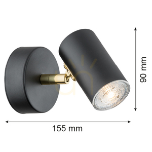 Nástěnné světlo Argon Lagos černá matná GU10 5W IP20 4210 small 2