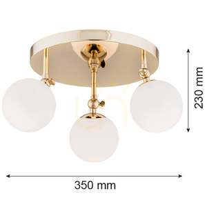 Plafón Argon LATINA 1435 mosazný IP44 3xE14 small 2