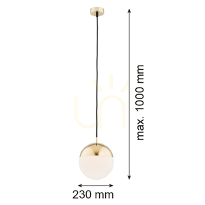 Závěsné svítidlo ARGON LIVIA opál a mosaz IP44 E27 4029 small 1