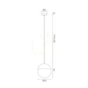 Závěsné svítidlo ARGON LIVIA opál a mosaz IP44 E27 4029 small 2