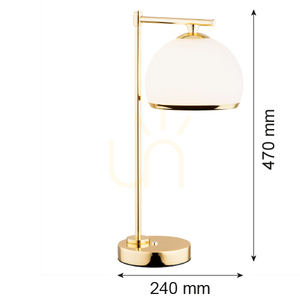 Stolní lampa Argon Marbella Plus bílá opálové sklo mosaz E27 8120 small 1