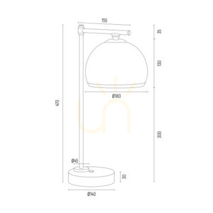 Stolní lampa Argon Marbella Plus bílá opálové sklo mosaz E27 8120 small 2