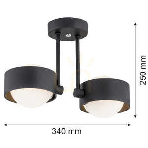 Závěsné svítidlo ARGON MASSIMO PLUS 7089 IP44 bílé opálové, 2x G9 small 1