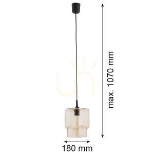 Závěsné svítidlo ARGON NEWA sláma sklo E27 180 mm 3273 small 3