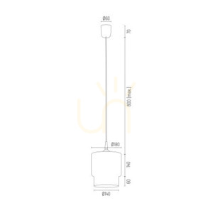 Závěsné svítidlo ARGON NEWA sláma sklo E27 180 mm 3273 small 4