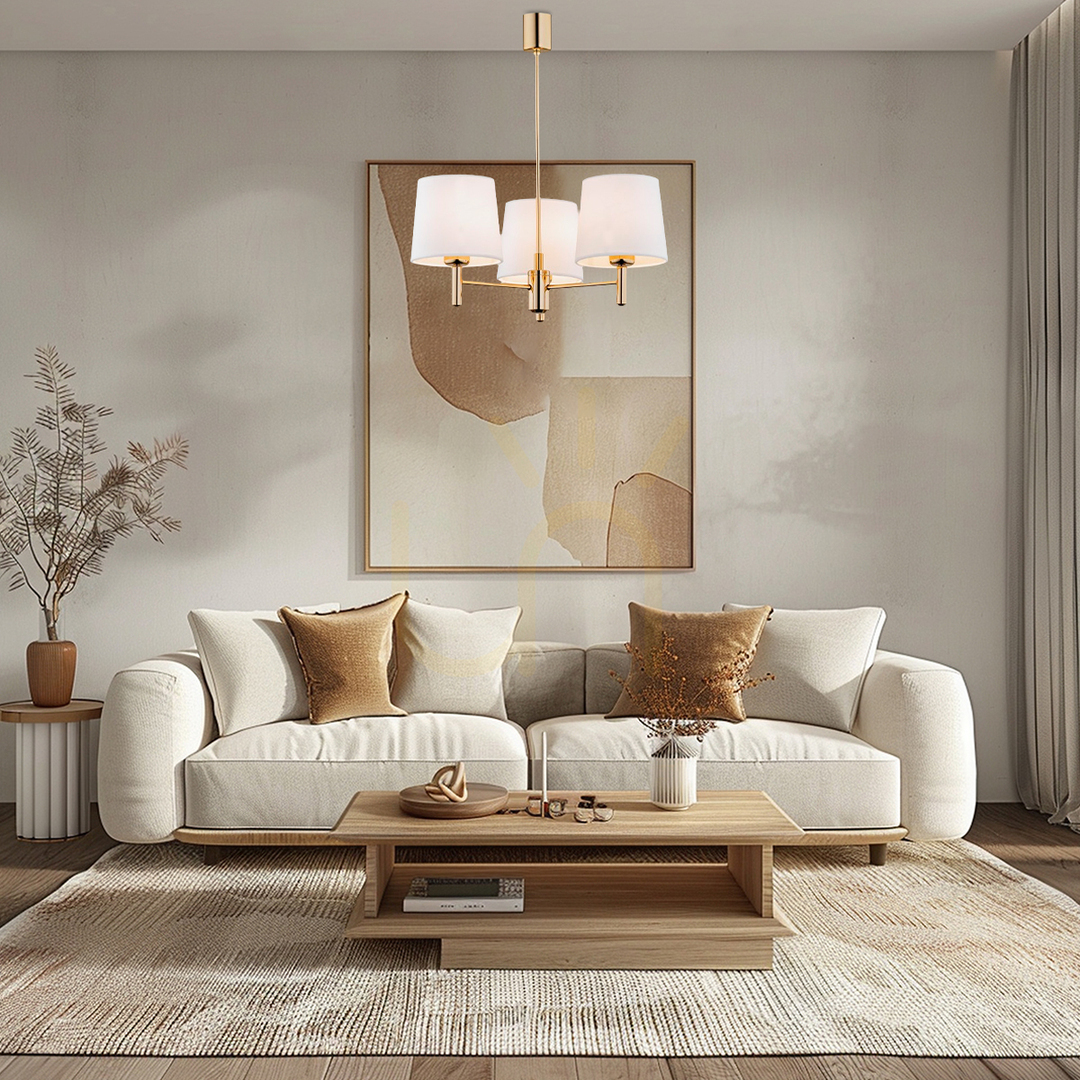 Pohled Lustr ARGON PONTE PLUS 6110 bílý E27 velur mosaz IP20 Lustr ARGON PONTE PLUS 6110 bílý E27 velur mosaz IP20