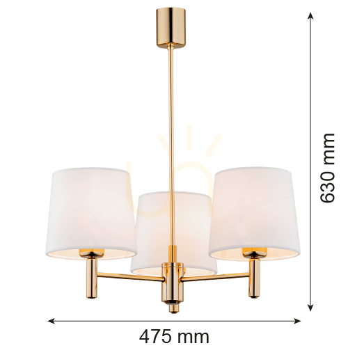 Náhled Lustr ARGON PONTE PLUS 6110 bílý E27 velur mosaz IP20 Lustr ARGON PONTE PLUS 6110 bílý E27 velur mosaz IP20