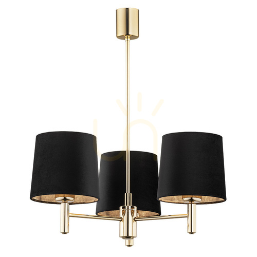 Kontrola Lustr ARGON PONTE PLUS černý / tmavá mosaz 3xE27 6111
