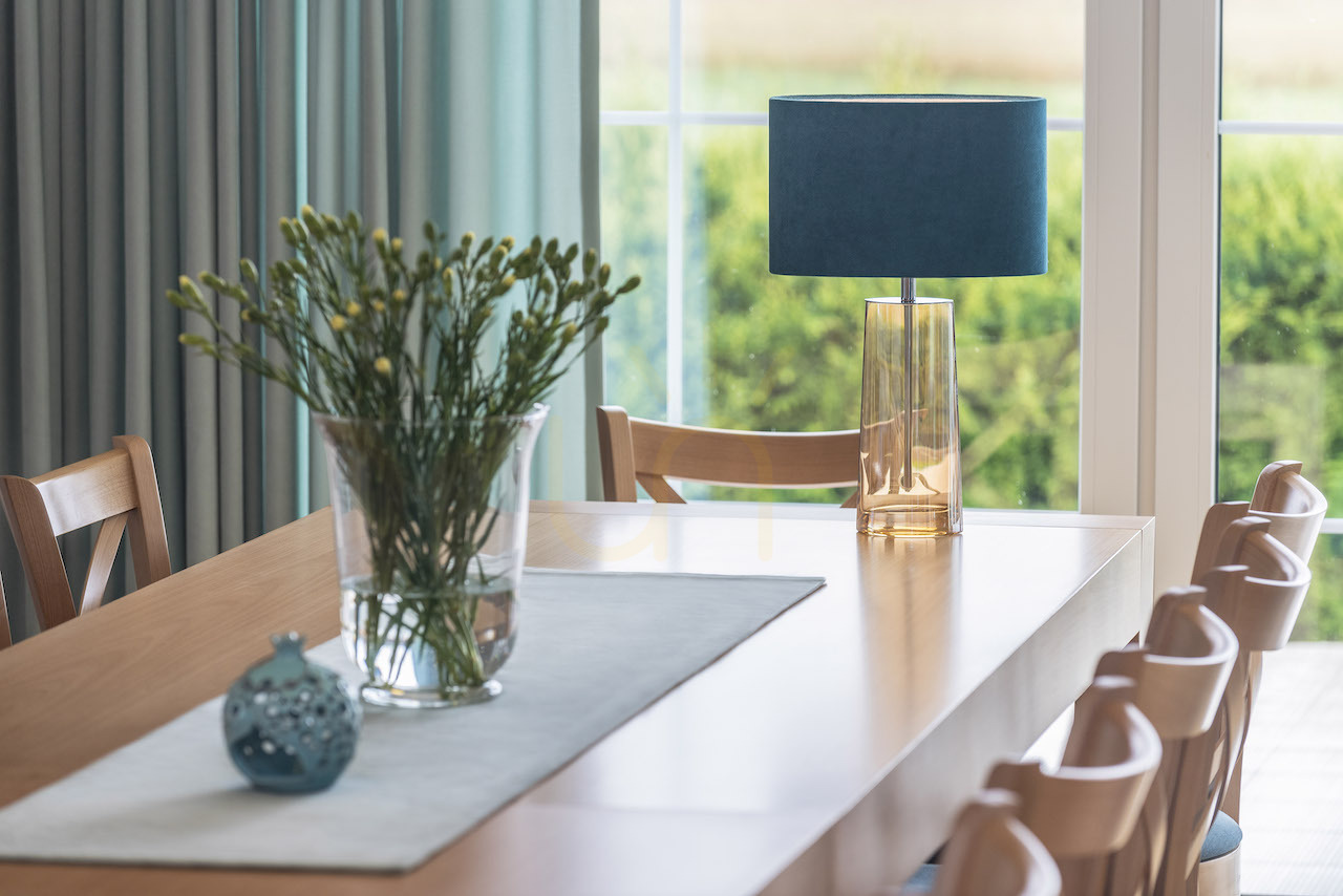 Náhled Stolní lampa Argon PRATO tyrkysová sklo chrom E27 3842 Stolní lampa Argon PRATO tyrkysová sklo chrom E27 3842