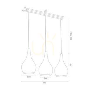 Závěsná lampa Argon SANTANA černá 3xE27 IP20 1409 small 2