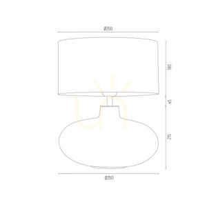Stolní lampa Argon Sekwana kouřové sklo E27 IP20 3050 small 2