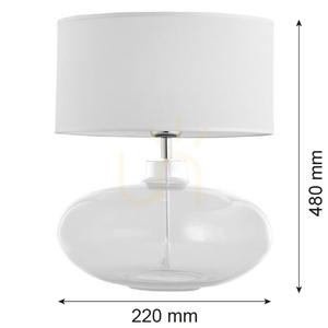 Stolní lampa Argon Sekwana bílá sklo E27 1x15W IP20 3051 small 1