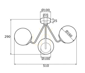Lustr Argon TOMAR bílý opál 3x E27 1481 small 2