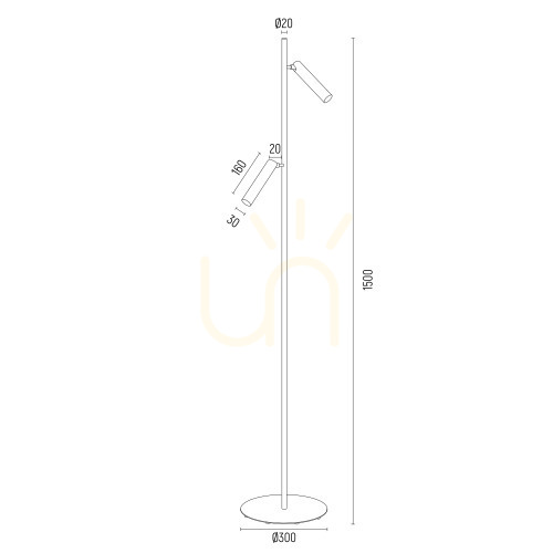 Kontrola Stojací lampa Argon TORRE černá mosaz G9 150 cm 7083 Stojací lampa Argon TORRE černá mosaz G9 150 cm 7083