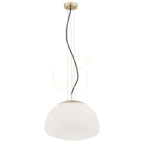 Kontrola Závěsná lampa Argon TRINI bílá opálová mosaz E27 4317