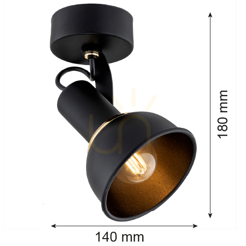Náhled Nástěnné světlo Argon TWIST černé E14 IP20 4900 Nástěnné světlo Argon TWIST černé E14 IP20 4900