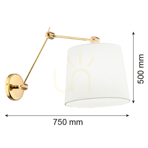 Nástěnné svítidlo Argon Zakyntos Plus bílé mosazné 4897 small 5
