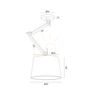 Závěsné svítidlo Argon ZAKYNTOS bílé E27 400 mm 3548 small 5