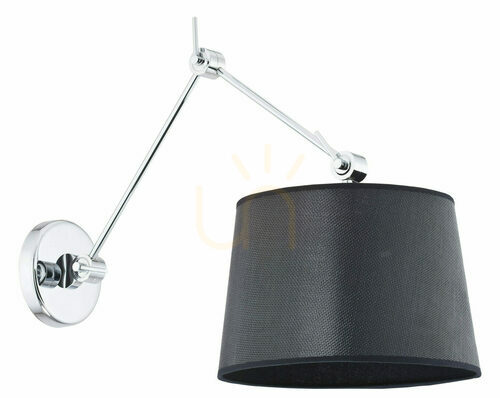 Kontrola Nástěnné svítidlo Argon ZAKYNTOS 3547 polohovatelné černé chrom 1xE27 dosah 75 cm