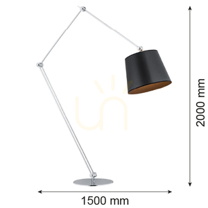 Stojací lampa Argon Zakyntos Bis 3952 černá/chrom E27 15 W small 1