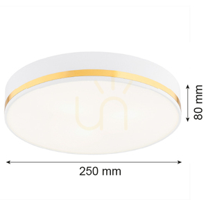Plafon ARGON AMORE bílý zlato 2xE27 250 mm 7034 small 7