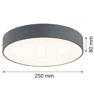 Stropní svítidlo ARGON DARLING 3080 tmavě šedé 2×E27 25 cm IP20 small 6