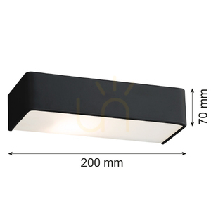 Nástěnné svítidlo Argon RODAN černé E27 IP20 3079 small 1