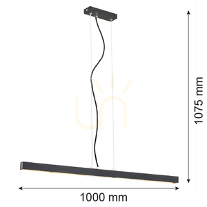 Závěsné svítidlo ARGON VERMONT černé LED 18 W 100 cm 3951 small 1