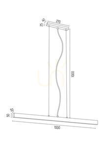 Závěsné svítidlo ARGON VERMONT černé LED 18 W 100 cm 3951 small 2
