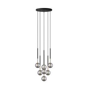 Závěsné svítidlo Zuma Line ARCTURUS P0574-07F-SDFZ 7×G9 46 cm černo-zlaté small 0