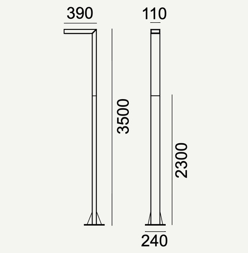 Kontrola Venkovní sloupové svítidlo NORLYS Asker Pole Pro 5200GR LED 19,9W 3000K hliník