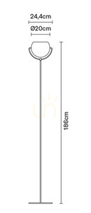 Stojací lampa Fabbian Beluga - Bílá - D57 C11 01 small 3