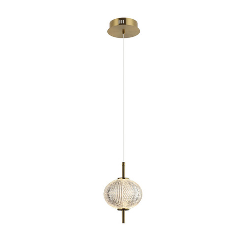 Kontrola Závěsné LED svítidlo Italux Lazie mosazné PND-29038-1-GD