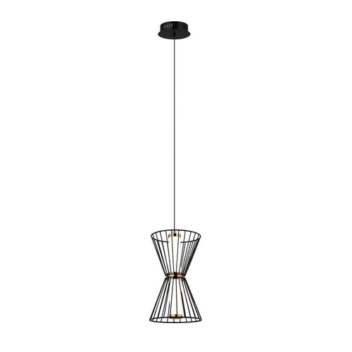 Kontrola Závěsná LED lampa Italux Sanke černá 8W PND-63849-2-BK