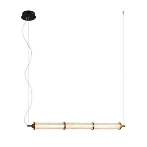 LED závěsné svítidlo Italux Sanpo černé sklo PND-26384-3-GD-CL small 0