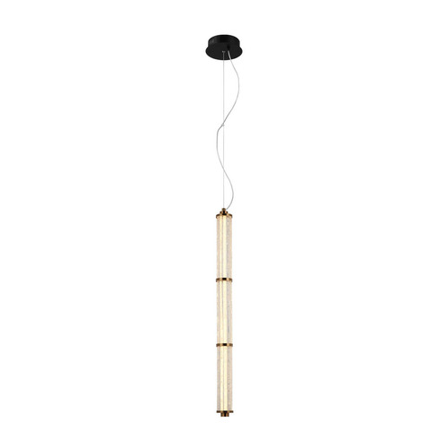 Kontrola Závěsné LED svítidlo Italux Sanpo černé sklo PND-26384-3V-GD-CL
