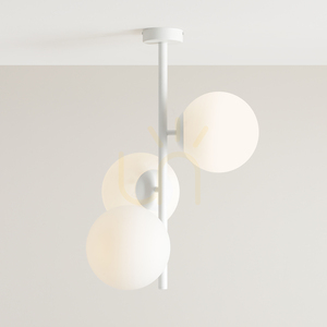 Bílé stropní svítidlo Aldex FIN 3 M, 3×E27, skleněné koule 20 cm, 1120PL_E_M small 1