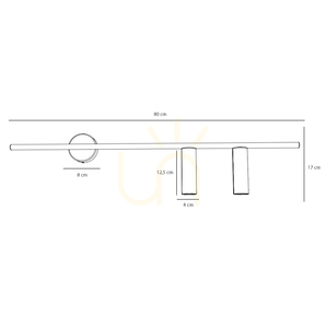 Nástěnné svítidlo Aldex Trevo 2 pravé v tlumené modré 2×GU10 mini 80 cm 1104D16_2 small 2