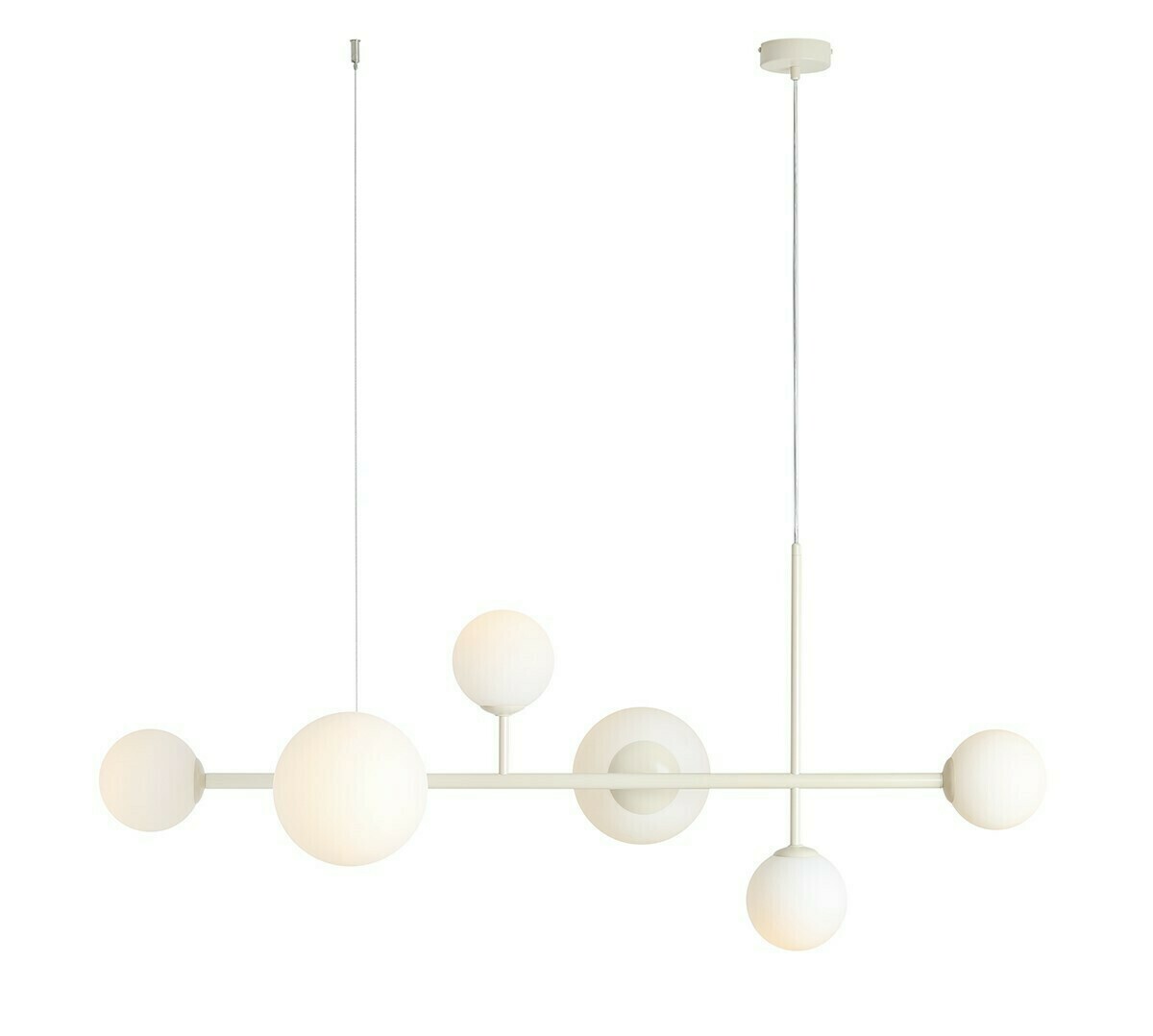 Kontrola Závěsné svítidlo Aldex Dione 6 krémové kov a sklo 1092K9 Závěsné svítidlo Aldex Dione 6 krémové kov a sklo 1092K9