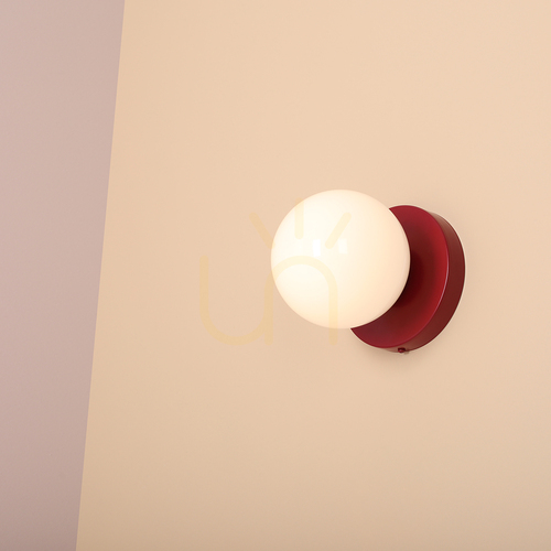 Kontrola Nástěnné svítidlo Aldex Ball II Red Wine S vínové, E14, stínidlo 14 cm 1126C15_S