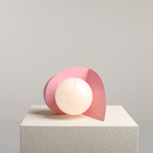 Stolní lampa Aldex Loop 1125B18, pastelově růžová, kov a sklo small 2
