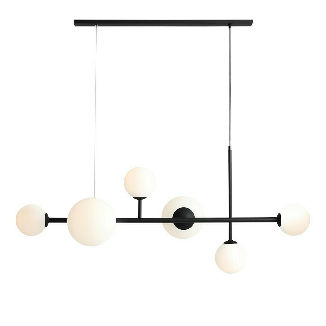 Kontrola Závěsná lampa Aldex Dione 6 černá kov/sklo 1092K1_2 Závěsná lampa Aldex Dione 6 černá kov/sklo 1092K1_2
