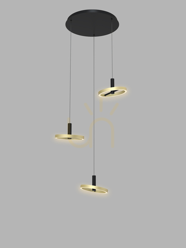 Kontrola Trojitá závěsná lampa BREST - Aviano Premium