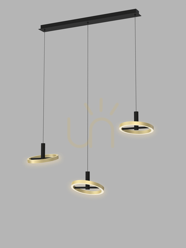 Kontrola BREST - Aviano PREMIUM rovná trojitá závěsná lampa