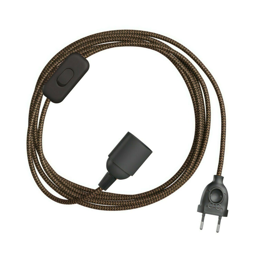 Kontrola Černá závěsná lampa Creative-Cables CAPL20395v278 Černá závěsná lampa Creative-Cables CAPL20395v278